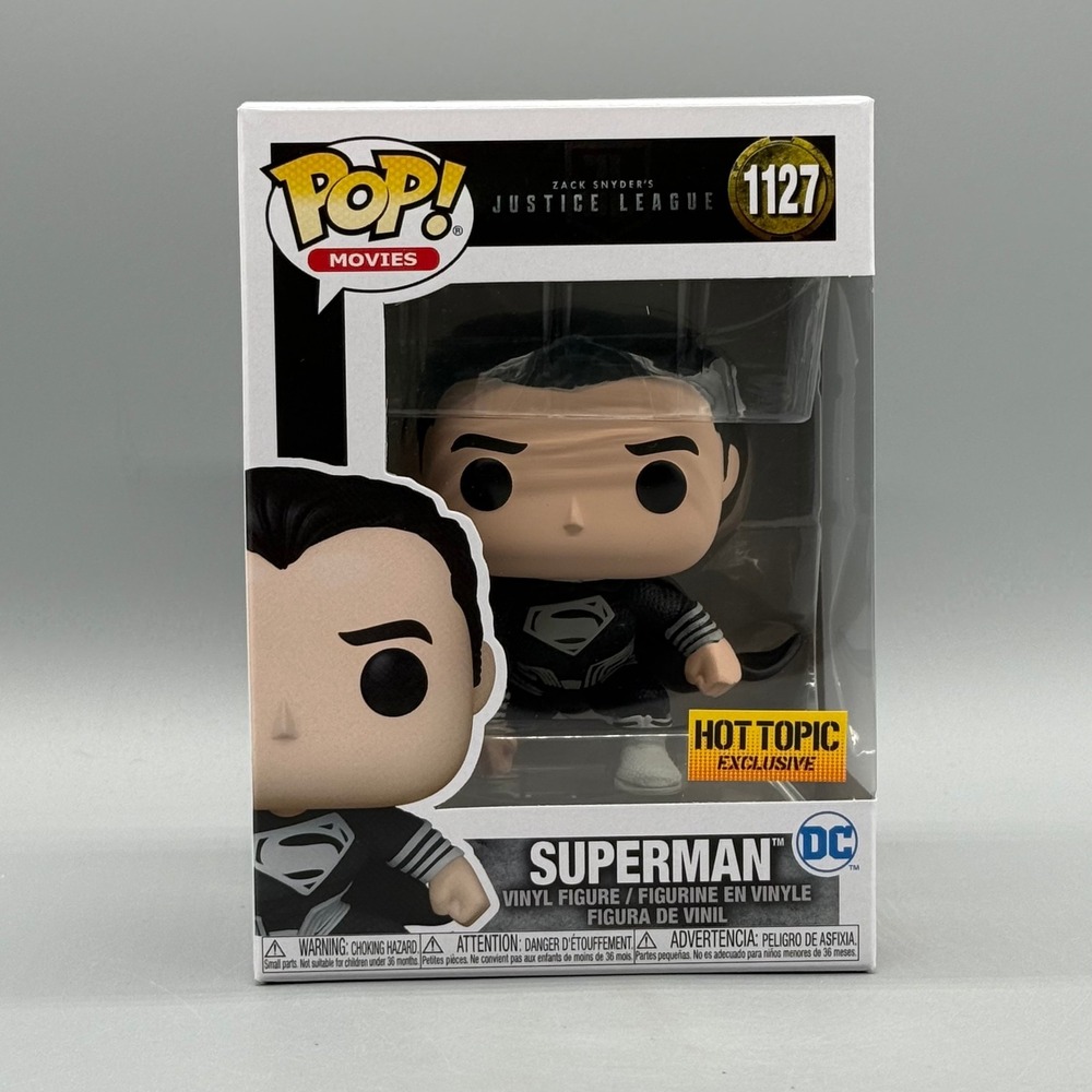 Funko Pop! #1127 Superman Black Suit Snyder's Justice League Hot Topic Exclusive